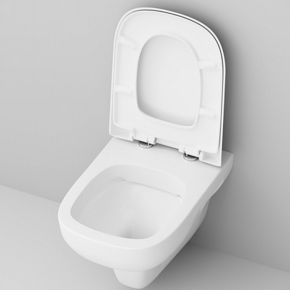 Унитаз подвесной безободковый с инсталляцией AM.PM Like IS49001.801700 сиденьем микролифт, белой пневм. клавишей-4