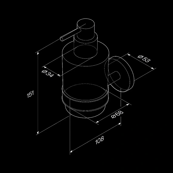 Дозатор для мыла настенный стеклянный AM.PM X-Joy A85A36900 хром-7