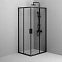 Душевое ограждение без поддона 90x120 AM.PM Gem S W93G-404-120290-BT профиль черный матовый