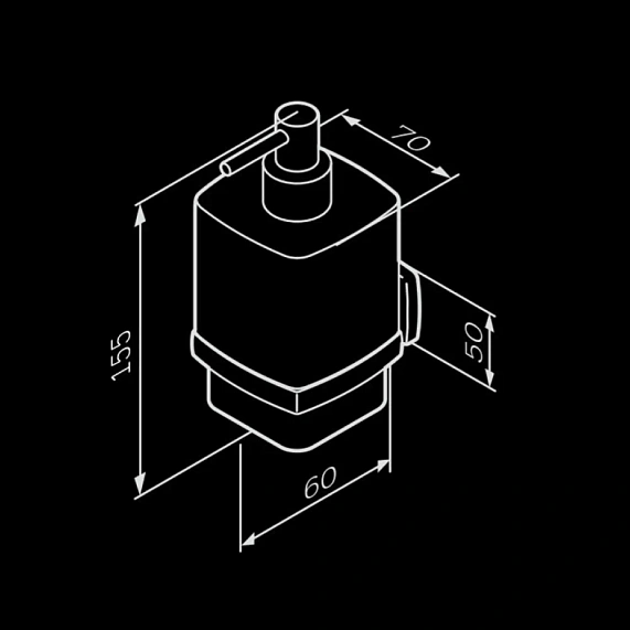 Дозатор для мыла настенный стеклянный AM.PM Gem A9036900 хром-7
