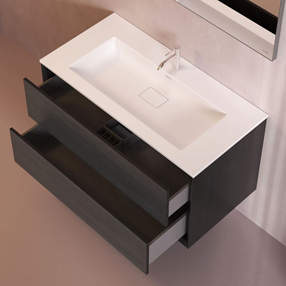 Тумба с раковиной 100 AM.PM Libre M60-FHX1002OF-WPC100SWM подвесная под дерево-2