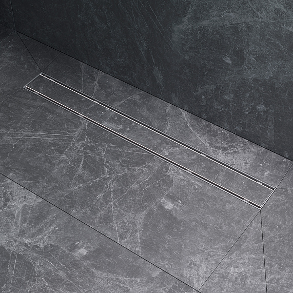 Душевой трап (лоток) 70 AM.PM PrimeFlow W02SC-U11-070-04SB комбинированный затвор со стальной матовой решеткой под плитку-10