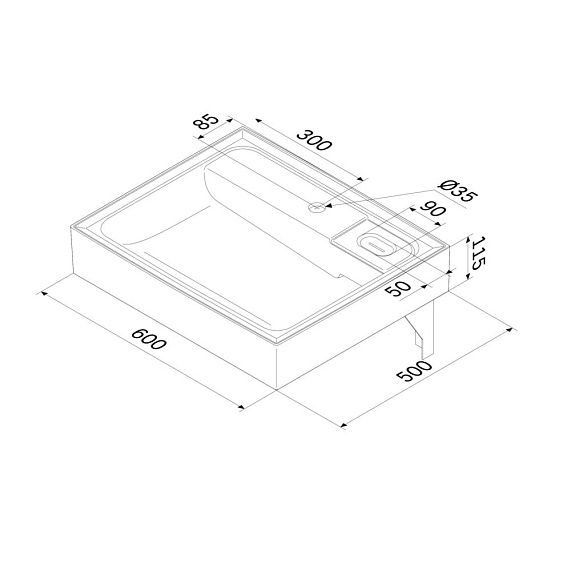 Раковина над стиральной машиной 60 AM.PM X-Joy M85WCC0601WG050 белая-8