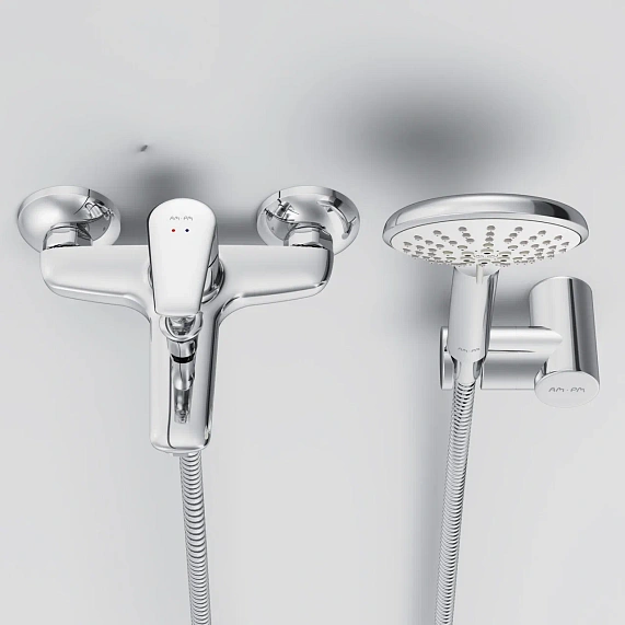 Смеситель для ванны и душа AM.PM Joy F85E15000 душевая лейка, шланг 1750, хром-3
