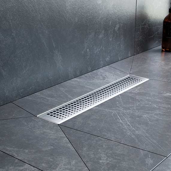 Душевой трап (лоток) 40 AM.PM MasterFlow W01SC-P11-040-01SB комбинированный затвор со стальной матовой решеткой-3