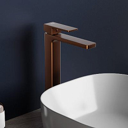 Смеситель для раковины (умывальника) Damixa Gala 530250500 высокий, розовое золото