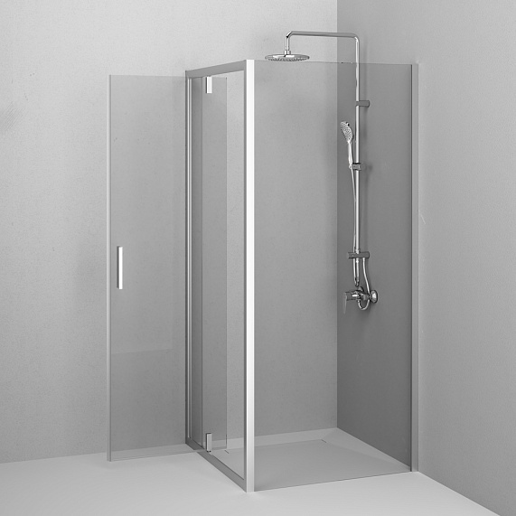 Душевое ограждение без поддона 90x90 AM.PM Gem W90G-404-9090-MT профиль серебристый-4
