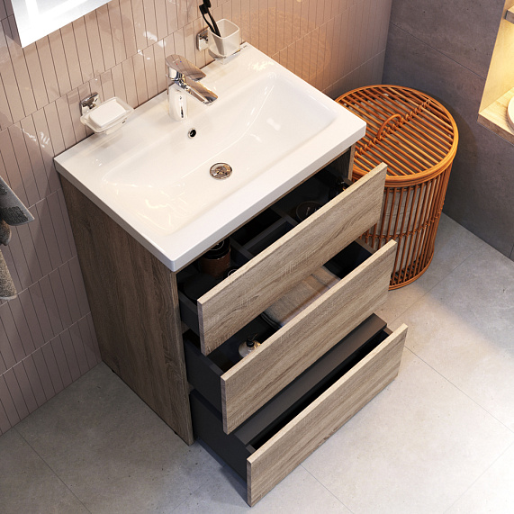 Секция мебели для ванной AM.PM Gem S BK91GC-2