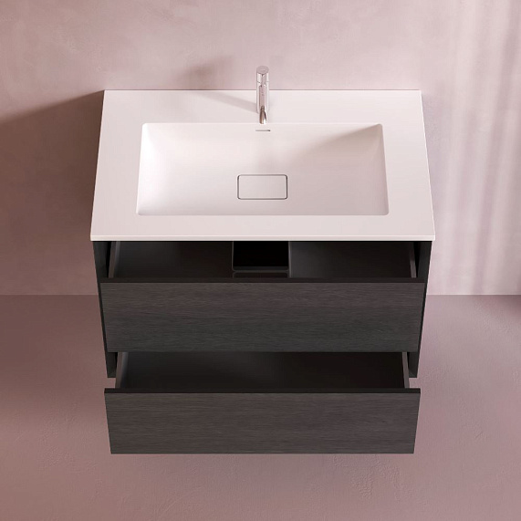 Тумба с раковиной 80 AM.PM Libre M60-FHX0802OF-WPC080SWM подвесная под дерево-1