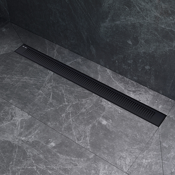 Душевой трап (лоток) 80 AM.PM PrimeFlow W02SC-P11-080-01BM комбинированный затвор с черной матовой решеткой-5