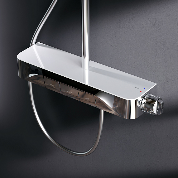 Душевая система AM.PM Func F078F700 стойка с тропическим душем, смесителем, изливом, хром-2