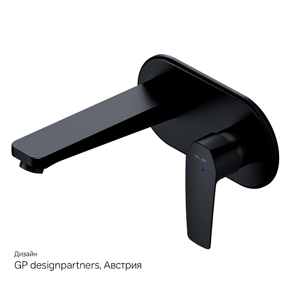 Смеситель для раковины (умывальника) AM.PM Gem F90A72222 черный встраиваемый-8