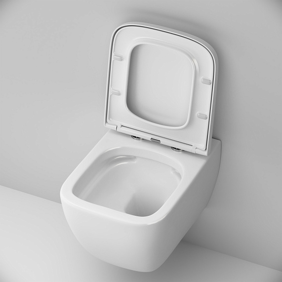 Унитаз подвесной AM.PM Gem C901701SC безободковый с сиденьем микролифт, белый-3