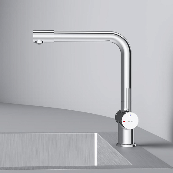 Смеситель для кухни AM.PM Func F8F05700 высокий с L-изливом с каналом для питьевой воды, хром-7