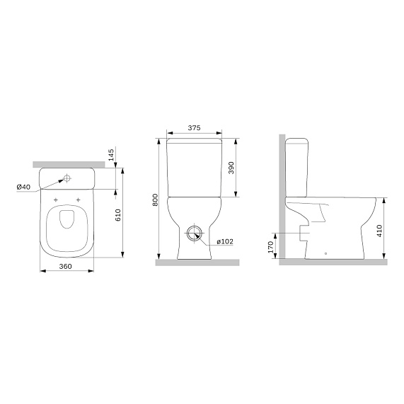 Унитаз напольный AM.PM Sunny 2.0 C85C8601SC безободковый с сиденьем микролифт, белый-8