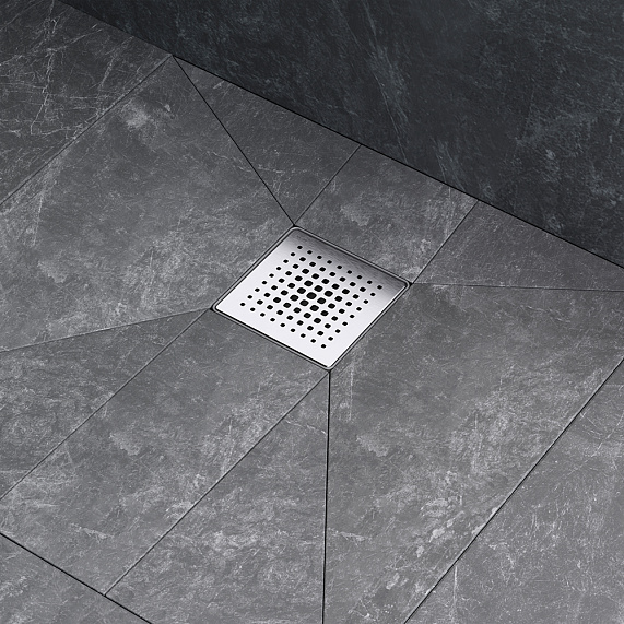 Душевой трап 10x10 AM.PM PrimeFlow W02BD-P11-010-01SB гидрозатвор со стальной матовой решеткой-5