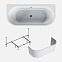Ванна акриловая закругленная 180x80 AM.PM X-Joy W94A-180U80W-A белая глянцевая 