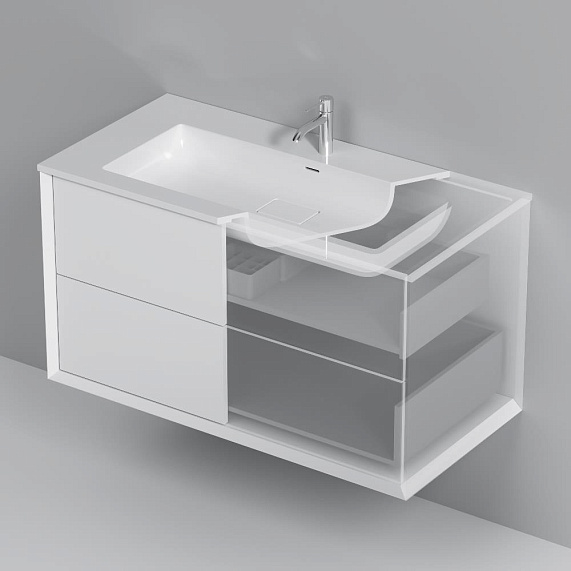 База под раковину 100 AM.PM Libre M60FHX1002WM подвесная белая матовая-7