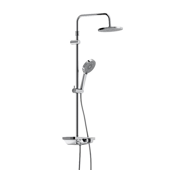 Душевая система Damixa Apollo 947730000 стойка с тропическим душем, смесителем, хром-5