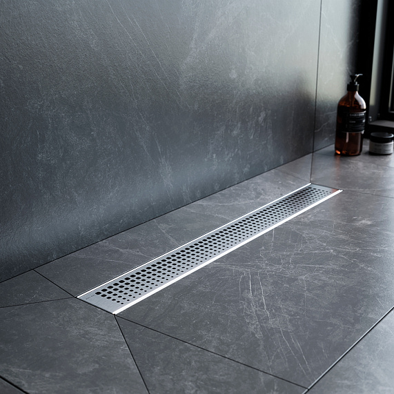 Душевой трап (лоток) 60 AM.PM MasterFlow W01SC-P11-060-01SB комбинированный затвор со стальной матовой решеткой-3