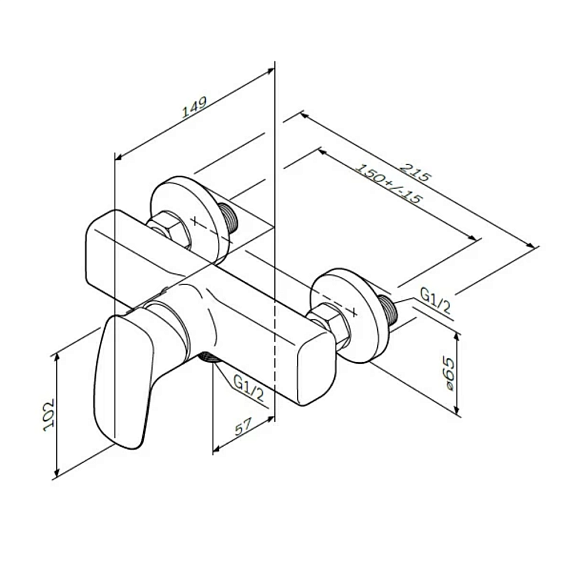 Смеситель для душа AM.PM Spirit 2.1 F71A20000 хром-8