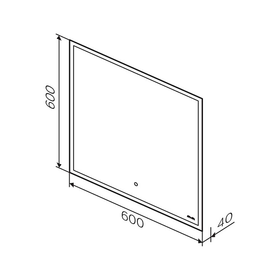 Зеркало с подсветкой в ванную квадратное 60 AM.PM Spirit 2.0 M71AMOX0601SA с антизапотеванием сенсорное-2
