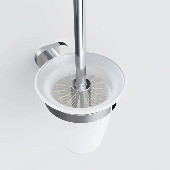 Ершик для унитаза AM.PM Sense L A7433300 со стеклянной настенной подставкой, хром-2