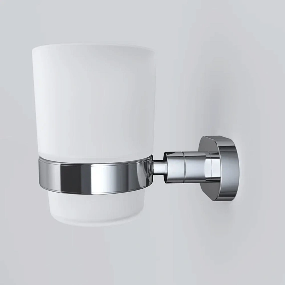 Стакан для зубных щеток настенный AM.PM Sense L A7434300 стеклянный, хром-2