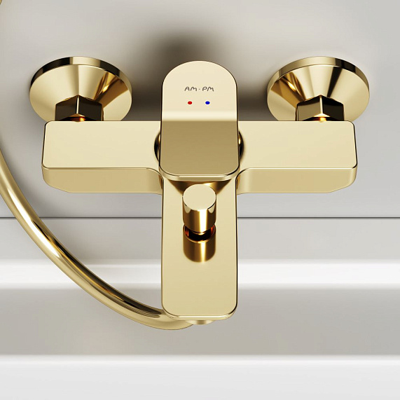 Смеситель для ванны и душа AM.PM X-Joy F85A10099 золото-4