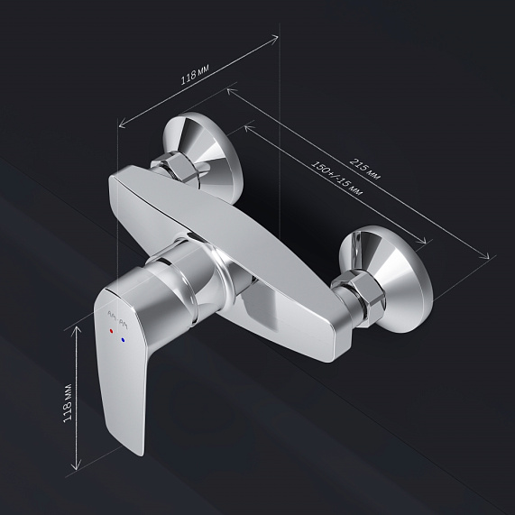 Смеситель для душа AM.PM Gem F90A20000 хром-6