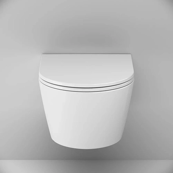 Унитаз подвесной безободковый с инсталляцией AM.PM Sense IS90151.741701 сиденьем микролифт, хром механ. клавишей-4