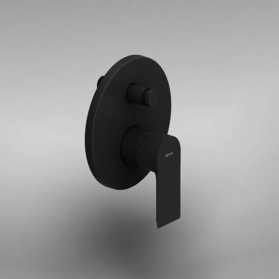 Смеситель для ванны и душа Damixa Apollo 477100300 черный встраиваемый-2