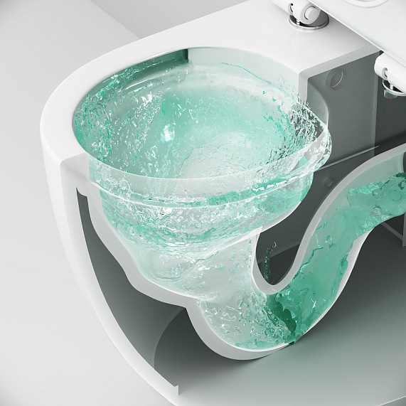 Унитаз-компакт напольный AM.PM Like C808600SC безободковый с сиденьем микролифт, белый-6