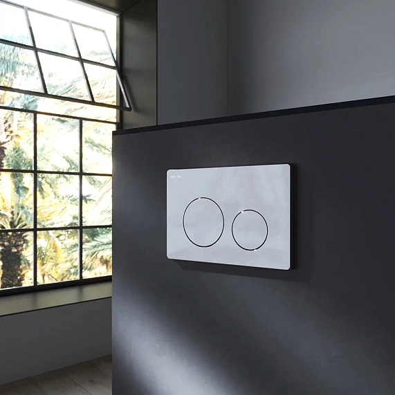 Унитаз подвесной безободковый с инсталляцией AM.PM Sense IS90151.741701 сиденьем микролифт, хром механ. клавишей-5