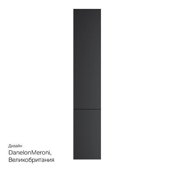 Шкаф-пенал для ванной 30 AM.PM Gem M90CHR0306BM навесной правый черный-7