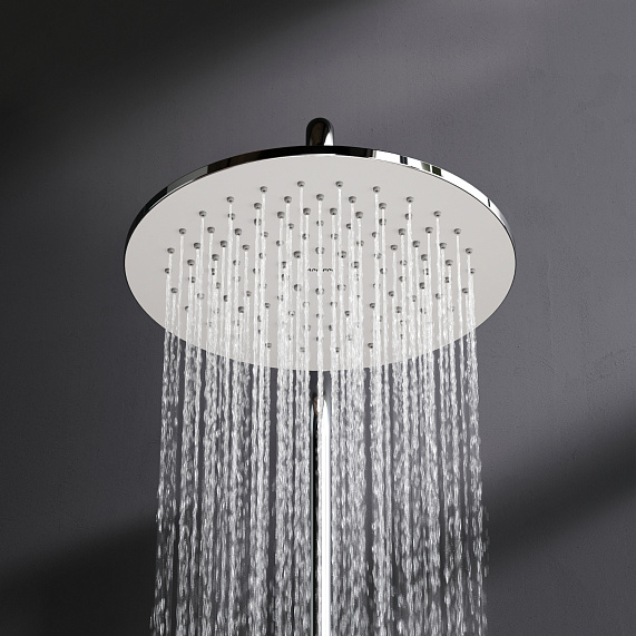 Душевая система AM.PM Gem F0790520 стойка с тропическим душем, термостатом, смесителем, изливом, хром-4