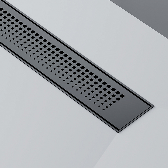 Душевой трап (лоток) 60 AM.PM PrimeFlow W02SC-P11-060-01BM комбинированный затвор с черной матовой решеткой-9