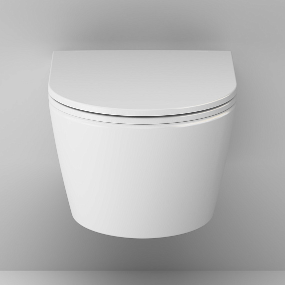 Унитаз подвесной AM.PM Func C8F1700SC (глубина 49 см) безободковый с сиденьем микролифт, белый-5