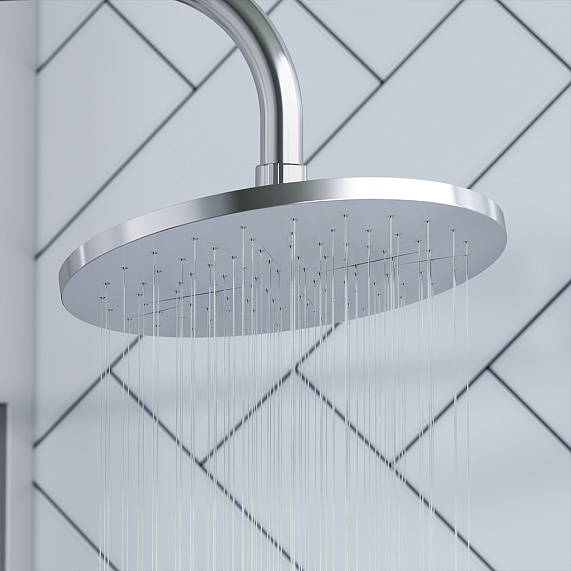 Душевая система Damixa Jupiter 977770000 стойка с тропическим душем, гигиеническим душем, смесителем, изливом, хром-3