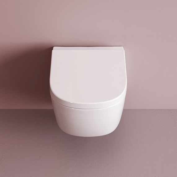 Унитаз подвесной AM.PM Libre C601900SC торнадо безободковый с сиденьем микролифт, белый-4