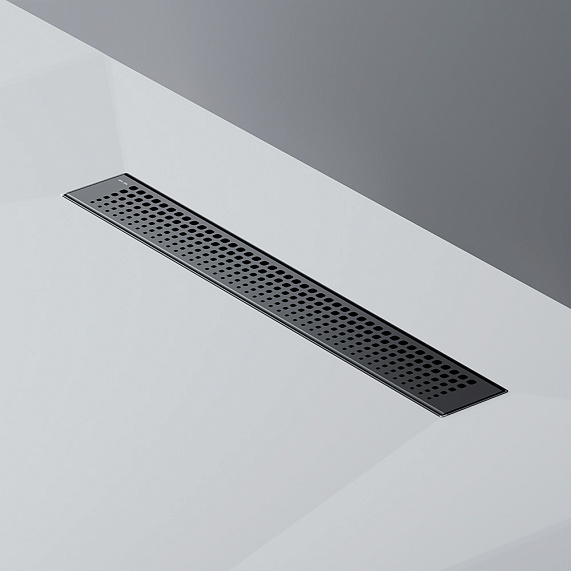 Душевой трап (лоток) 50 AM.PM MasterFlow W01SC-P11-050-01BM комбинированный затвор с черной матовой решеткой-8