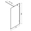 Душевая перегородка 100x195 AM.PM X-Joy W94WI-100-F1-MTE прозрачное стекло, профиль хром