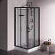 Душевая кабина 90x90 AM.PM Above W9XC-403-9090BT профиль черный матовый, низкий поддон