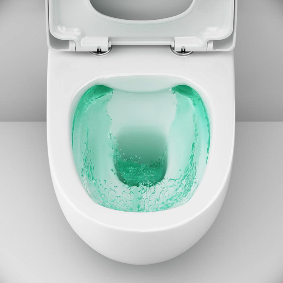 Унитаз подвесной AM.PM Awe C111700SC безободковый с сиденьем микролифт, белый-7