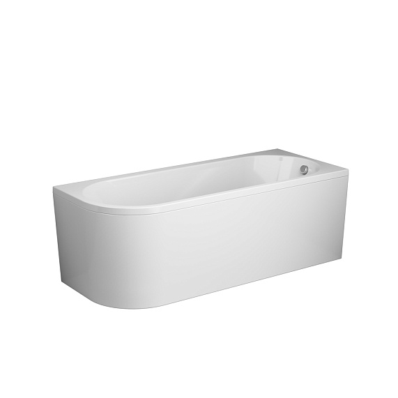 Ванна акриловая 170x70 AM.PM X-Joy W94A-170R70W-ARP ассиметричная с каркасом и панелью, белая глянцевая-7