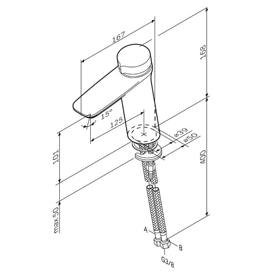 Тумба с раковиной и смесителем 80 AM.PM Inspire 2.0 M50AFHX0803GM подвесная графит матовый-8