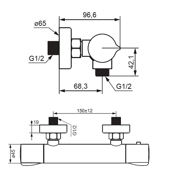 Смеситель для душа Damixa Scandinavian Pure 366000000 с термостатом-4