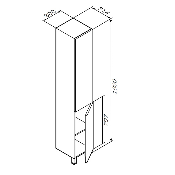 Мебель для ванной 60 AM.PM Gem напольная, графит напольная-4