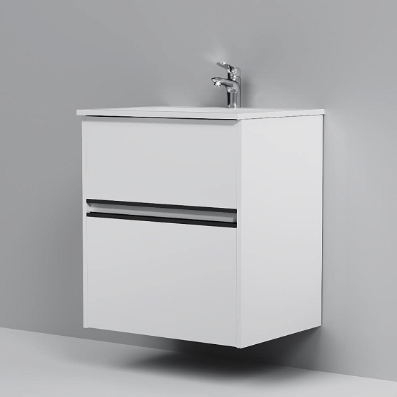 Тумба с раковиной 60 AM.PM Sense M7B-FUX0602WG-WCC0602WG подвесная/напольная на ножках, белый глянец-3