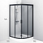Душевое ограждение без поддона 100x100 AM.PM Gem W90G-401-100BT профиль черный матовый